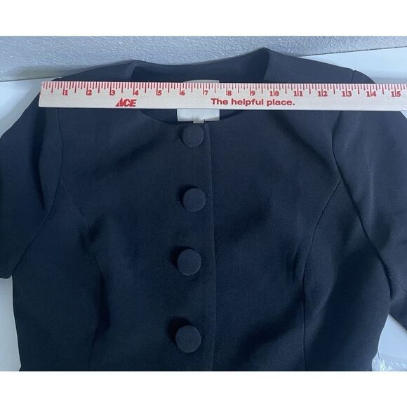 ModCloth Blazer Womens Size XS Black Peplum Crop Short Ruffle NWOT - Picture 8 of 11